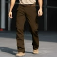 thumbnail image 1 of Elvqul Cargo Pants for Men with Pockets Elastic Waist Baggy Big and Tall Mens Cargo Pants, 1 of 9