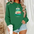 thumbnail image 1 of Hipattires Christmas Sweatshirts for Women, Christmas Clothes for Women, Graphic Loose Fashion Long Sleeve, Green, 1 of 6