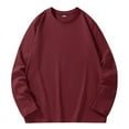 thumbnail image 1 of Hipattires Cotton Tops for Men Sweatshirts Big and Tall Pullover Trendy Long Sleeve Winter Solid Color Crewneck Mens Shirts Stylish, 1 of 7