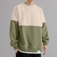 thumbnail image 1 of Elvqul Crew Neck Sweatshirts for Men Long Sleeve Solid Color Khaki Crewneck Mens Sweatshirts, 1 of 6