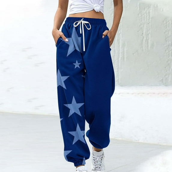 Elvqul Dressy Pants for Women with Pockets Jogger Sweatpants Sky Blue Womens Sweatpants