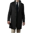 thumbnail image 1 of Elvqul Fashion Peacoat for Men Outerwear Black Wool Coats Mens Jacket, 1 of 7