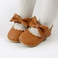 thumbnail image 1 of Hipattires Infants Brown Shoes Casual House Leather Shoes for Girls, 1 of 9