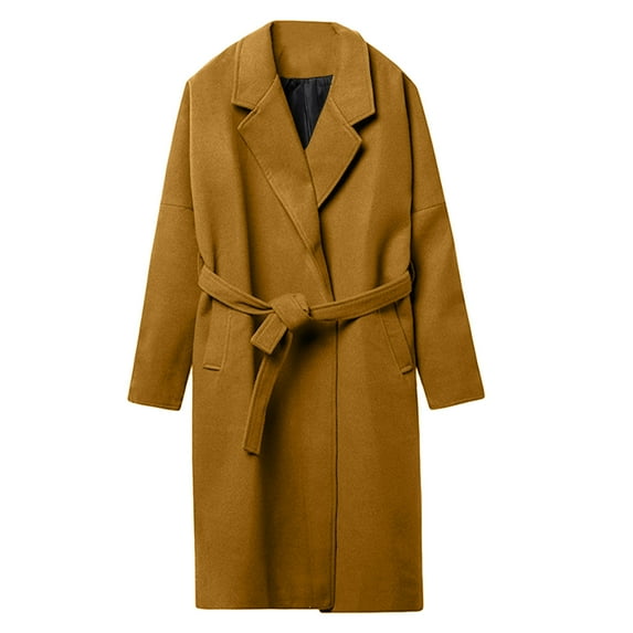 Elvqul Jacket for Men Wool Overcoat Winter Coats Stylish Big and Tall Khaki Mens Peacoat