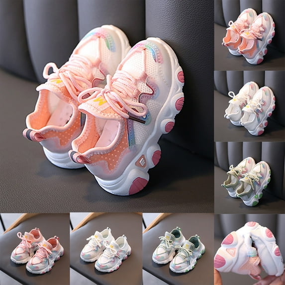 Hipattires Kids Shoes Girls Sneakers Pink Fashion Comfortable Shoes