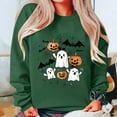 thumbnail image 1 of Elvqul Long Sleeve Sweatshirts for Women Print Pullover Casual Crewneck no Hood Juniors Sweatshirts Green, 1 of 3