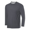 thumbnail image 1 of Hipattires Mens Athlete T-Shirts Dry Fit Pullover Casual Long Sleeve Loose Breathable Fitness Crew Neck Shirts for Men Solid, 1 of 2