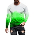 thumbnail image 1 of Hipattires Mens Big and Tall T-Shirts Pullover Lightweight Workwear Long Sleeve Gradient Print Crew Neck Spring/Winter Shirts for Men, 1 of 4