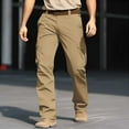 thumbnail image 1 of Elvqul Mens Elastic Waist Cargo Pants Baggy Big and Tall with Pockets Cargo Pants for Men, 1 of 9