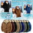 thumbnail image 1 of Hipattires Mens Plus Size Jackets Fleece Bomber Jackets Zipper Front Winter Work Lined Sherpa Coat for Men Thicken, 1 of 10