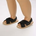 thumbnail image 1 of Hipattires Newborns Sandals Under $5 Black Leather Shoes for Boys and Girls, 1 of 7