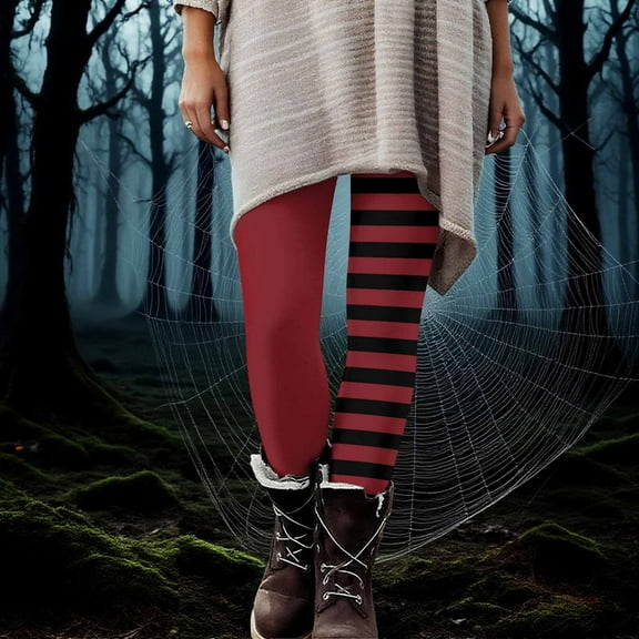 Elvqul Pants for Women Plus Size Athletic Leggings Workout Petite Stretch Lightweight Halloween Womens Pants