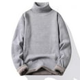 thumbnail image 1 of Elvqul Pullover Sweater for Men Gray Big and Tall Solid Color Mens Sweater, 1 of 6