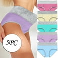 thumbnail image 1 of Hipattires Seamless Panties Women Cotton Clearance Bikini Sexy Colors Solid Briefs Comfortable 5 Pack Panties, 1 of 9