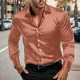 thumbnail image 1 of Elvqul Shirts for Men Plain Stylish Collar Rose Gold Mens Shirts, 1 of 9