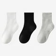 thumbnail image 1 of Hipattires Socks for Kids Boys Winter Comfort Beige Cotton Crew Girls 3 Pairs Socks, 1 of 9