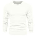 thumbnail image 1 of Elvqul Sweater for Men Crewneck Long Sleeve Lightweight Mens Pullover Sweater White, 1 of 4