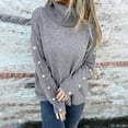 thumbnail image 1 of Elvqul Sweater for Women Knited Shirts Plus Size Gray Oversized Casual Juniors Sweater Long Sleeve, 1 of 8