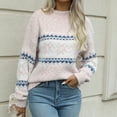 thumbnail image 1 of Elvqul Sweater for Women Pink Shirts Warm Long Sleeve Work Womens Sweater Winter, 1 of 3