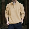 thumbnail image 1 of Hipattires Sweatshirts for Men Plain No Hood Crewneck Khaki under 10 Mens Sweatshirts Long Sleeve, 1 of 9