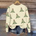 thumbnail image 1 of Hipattires Sweatshirts for Women Christmas, Christmas Womens Clothes, Printed Loose Fashion Long Sleeve, Beige, 1 of 4
