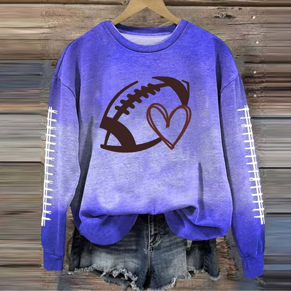 Elvqul Sweatshirts for Women Long Sleeve Pullover no Hood Tunic Print Ladies Sweatshirts