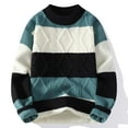 thumbnail image 1 of Elvqul Thermal Sweater for Men Black Round Neck Big and Tall Plain Warm Mens Pullover Sweater, 1 of 3
