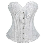 Hipattires White Corsets Tops Push up Lace Night Out Corset Belt Waist Cincher Girls Corset Fashion Corset