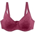 thumbnail image 1 of Elvqul Womens Bras Plus Size Underwire Push up Breathable Lace Under 5 Bras for Women Lightweight 34C-46E, 1 of 4