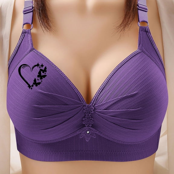 Hipattires Womens Bras Wirefree Push up Bralette Front Closure Lift Bust Bras for Women Soft ,SIZE XS