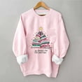 thumbnail image 1 of Hipattires Womens Christmas Sweatshirts , Christmas Womens Clothes , Graphic Loose Trendy Long Sleeve ， Pink, 1 of 6