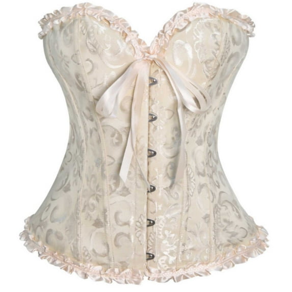Hipattires Womens Corsets Clearance Khaki Going Out Corset Lace Trim Ladies Bustier Cincher Corset