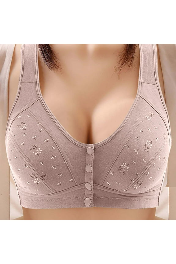 Womens Front Closure Bras Wireless Bralette Push up Lift Bust Bras for Women Everyday ,SIZE XXL