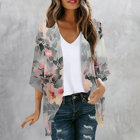 Elvqul Womens Graphic Sweater Blue Long Sleeve Sweater Button up Casual Cardigans for Ladies Spring