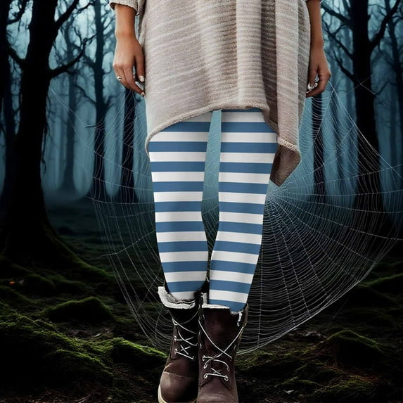 Elvqul Womens Gym Pants Halloween Dressy Leggings Halloween Plus Size Pull on Stretch Pants for Women Workout