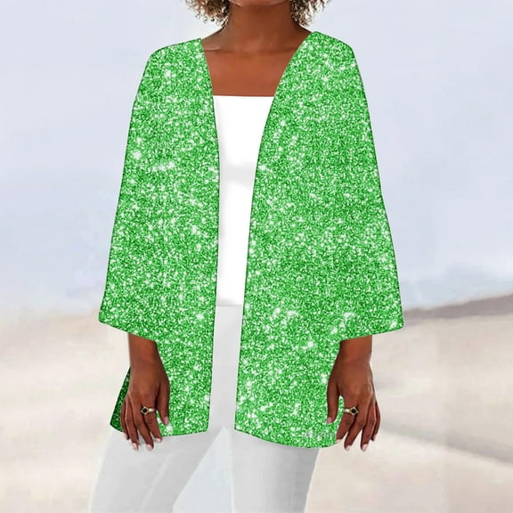 Elvqul Womens Mint Green Cardigans Pattern Cardigans Short Sleeve Lightweight Button down Knit Sweaters for Women