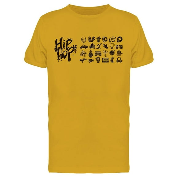 Hiphop Icons Set T-Shirt Men -Image by Shutterstock, Male 3X-Large