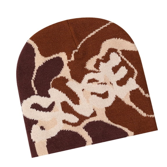 Hiphop Knitted Hat with Jacquard Letter Warm Fashion Hat Winter Headwear