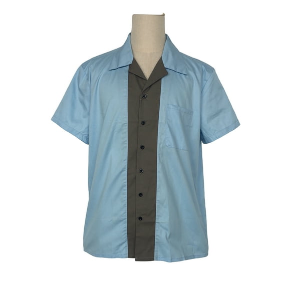 Hiphop Vintage Rockabilly Collared Men Shirts