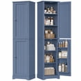 thumbnail image 1 of Hiphuta 71" Tall Narrow Bathroom Storage Cabinet, Slim Bathroom Storage Tower with Adjustable Shelves & Door Shelves, Narrow Cabinet with Doors for Small Spaces, Blue, 1 of 7