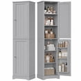 thumbnail image 1 of Hiphuta 71" Tall Narrow Bathroom Storage Cabinet, Slim Bathroom Storage Tower with Adjustable Shelves & Door Shelves, Narrow Cabinet with Doors for Small Spaces, Gray, 1 of 7