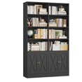 thumbnail image 1 of Hiphuta 71"H x 47.2"W Standard Bookcase, Tall Bookcase for Bedroom, Living Room and Office, Freestanding Display Storage Shelves, Black, 1 of 9
