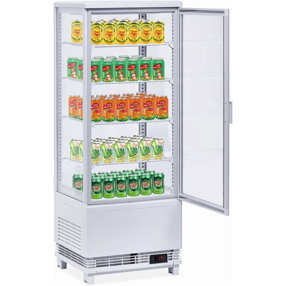 Hipicute 3.5 Cu.Ft. Commercial Countertop Pastry Display Refrigerator, 5-Tier Frost-Free Showcase with LED, Sliding Glass Door, Bakery Food Display Fridge for Cafe, Restaurant, Deli, Dessert Shop