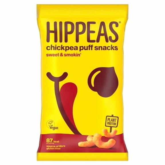 Hippeas Chickpea Puffs - Sweet & Smokin' 78g, British Import (Pack of 6)