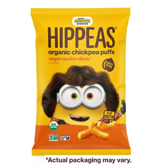 Hippeas Organic Vegan Chickpeas Puffs, Nacho Cheese, 5 oz