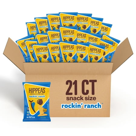Hippeas Ranch Tortilla Chips, 21 Ct, 1 oz Bags, Organic Chickpea Snacks