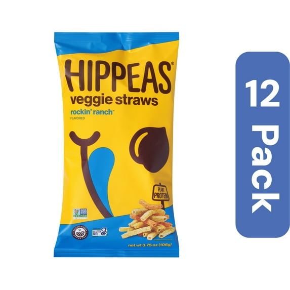 Hippeas Veggie Straws Rockin' Ranch 3.75 oz (Pack Of 12)