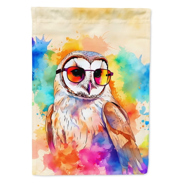 Hippie Animal Barn Owl House Flag