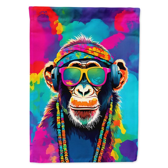 Hippie Animal Chimpanzee House Flag 28 in x 40 in