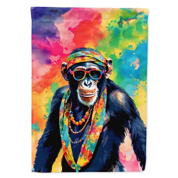 Hippie Animal Chimpanzee House Flag 28 in x 40 in